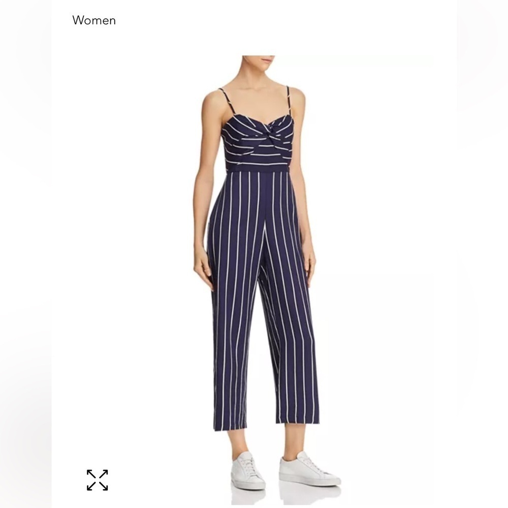 Bardot blue striped jumpsuit